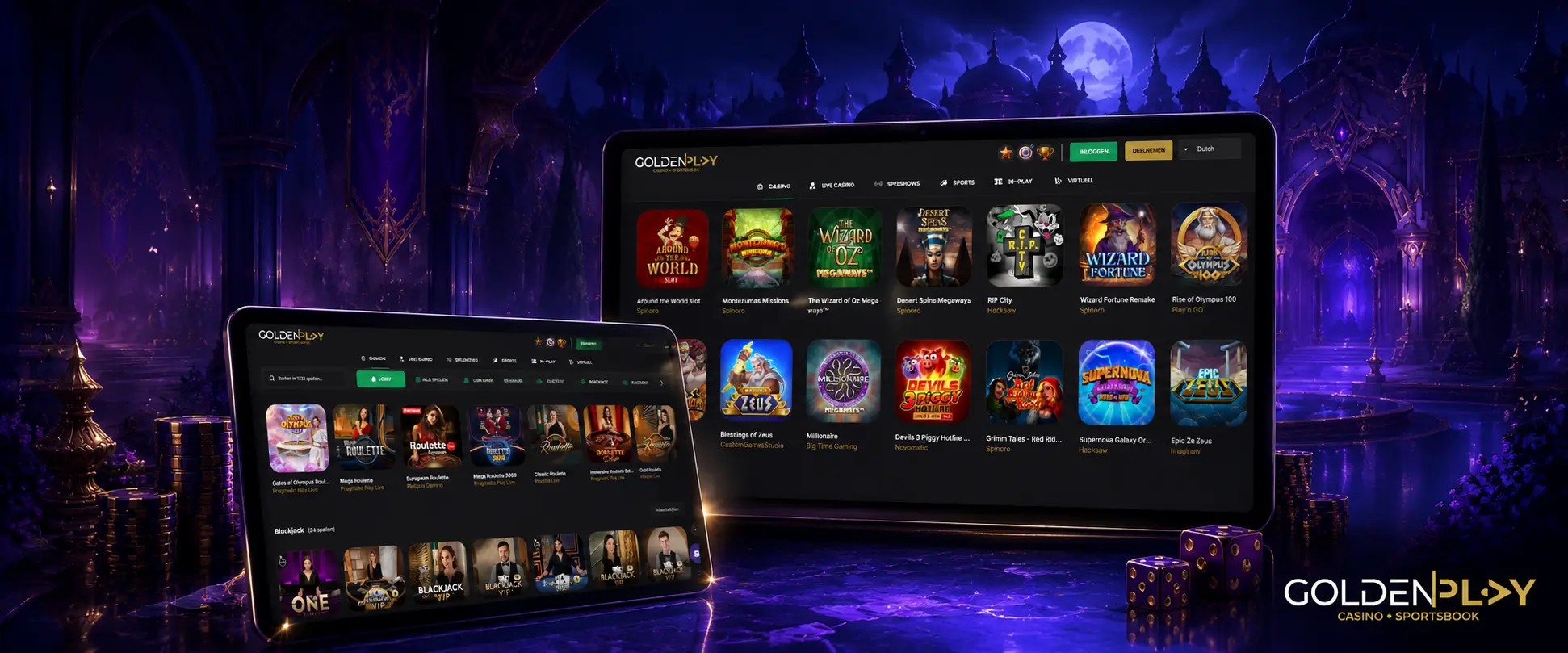 Casinospellen bij Golden Play